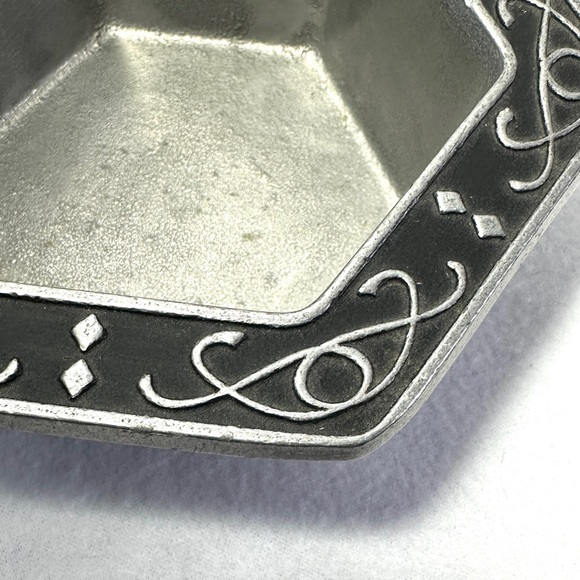 Wilton Armetale Pewter Candy Dish Hexagon Mint Dish Serving Bowl - Picture 2 of 5